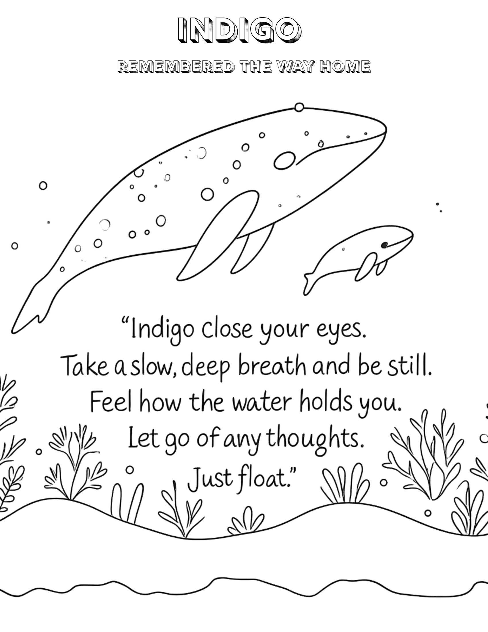 Free printable Indigo coloring page 1